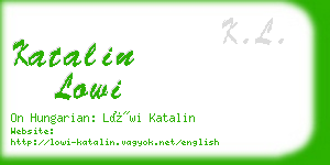 katalin lowi business card